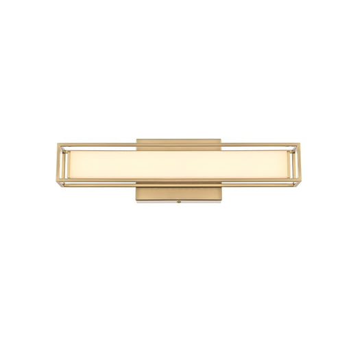 Living District Aden 1 Light 16" Wall Sconce, Satin Gold/White - LD301W16SG