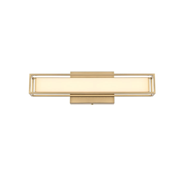 Living District Aden 1 Light 16" Wall Sconce, Satin Gold/White - LD301W16SG