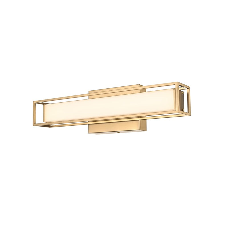 Living District Aden 1 Light 16" Wall Sconce, Satin Gold/White