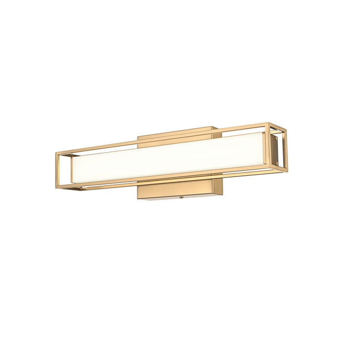 Living District Aden 1 Light 16" Wall Sconce, Satin Gold/White