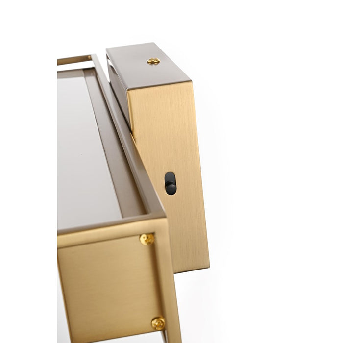 Living District Aden 1 Light 16" Wall Sconce, Satin Gold/White