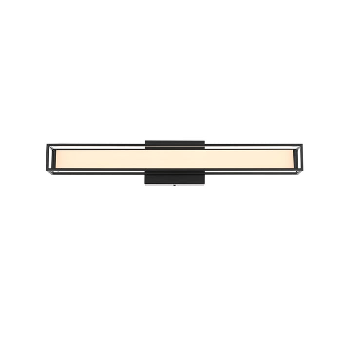 Living District Aden 1 Light 24" Wall Sconce, Black/White - LD301W24BK