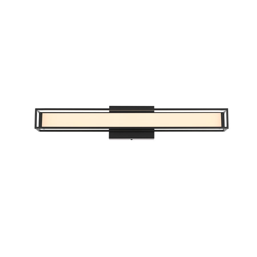 Living District Aden 1 Light 24" Wall Sconce, Black/White - LD301W24BK