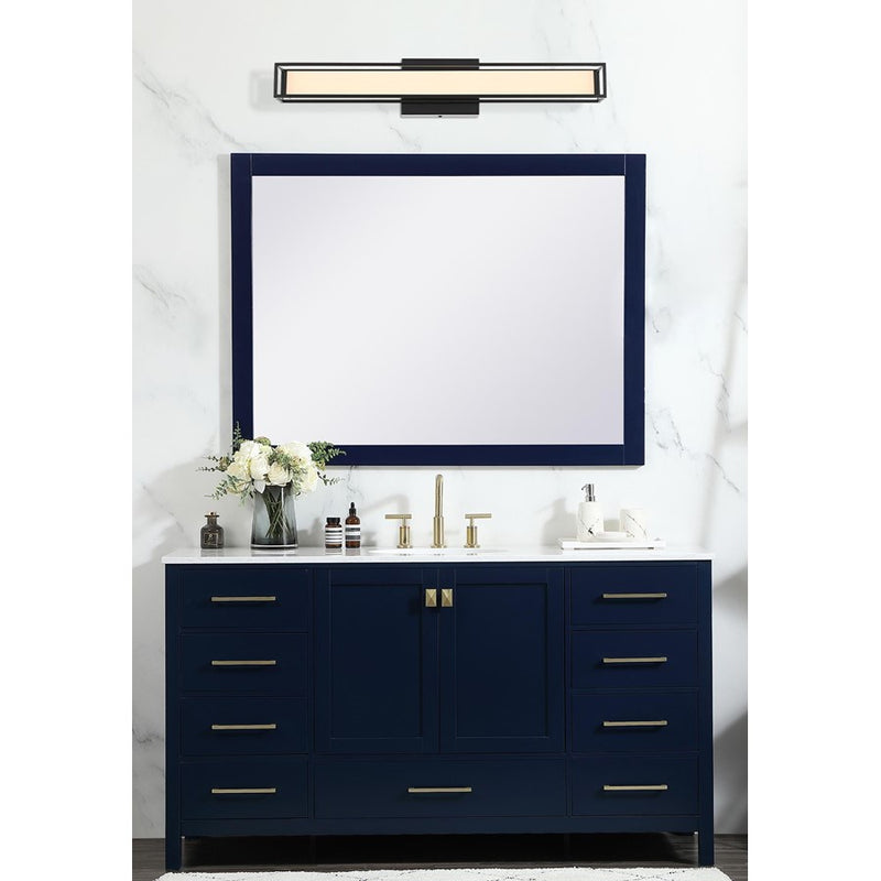 Living District Aden 1 Light 24" Wall Sconce, Black/White