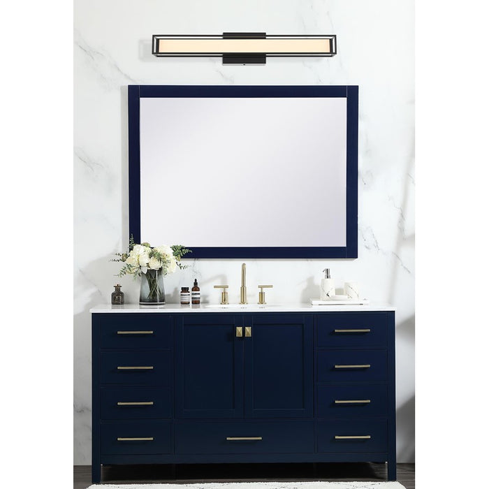 Living District Aden 1 Light 24" Wall Sconce, Black/White