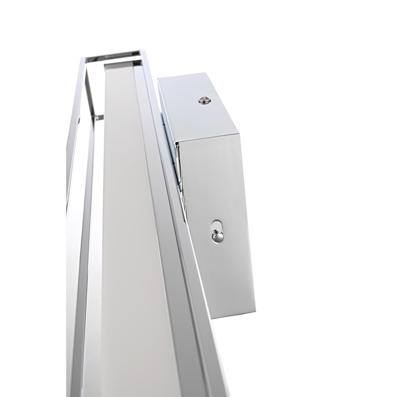 Living District Aden 1 Light 24" Wall Sconce, Chrome/White