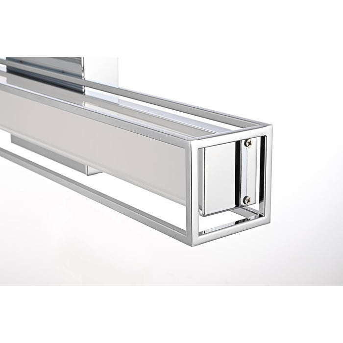 Living District Aden 1 Light 24" Wall Sconce, Chrome/White