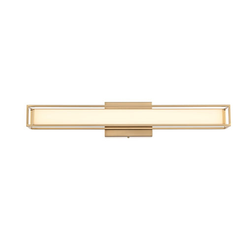 Living District Aden 1 Light 24" Wall Sconce, Satin Gold/White - LD301W24SG