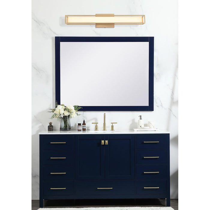 Living District Aden 1 Light 24" Wall Sconce, Satin Gold/White