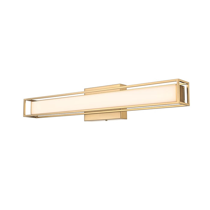 Living District Aden 1 Light 24" Wall Sconce, Satin Gold/White