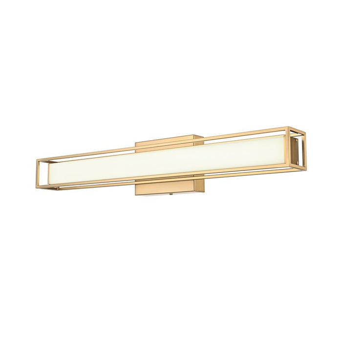 Living District Aden 1 Light 24" Wall Sconce, Satin Gold/White