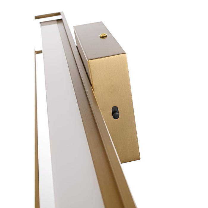 Living District Aden 1 Light 24" Wall Sconce, Satin Gold/White