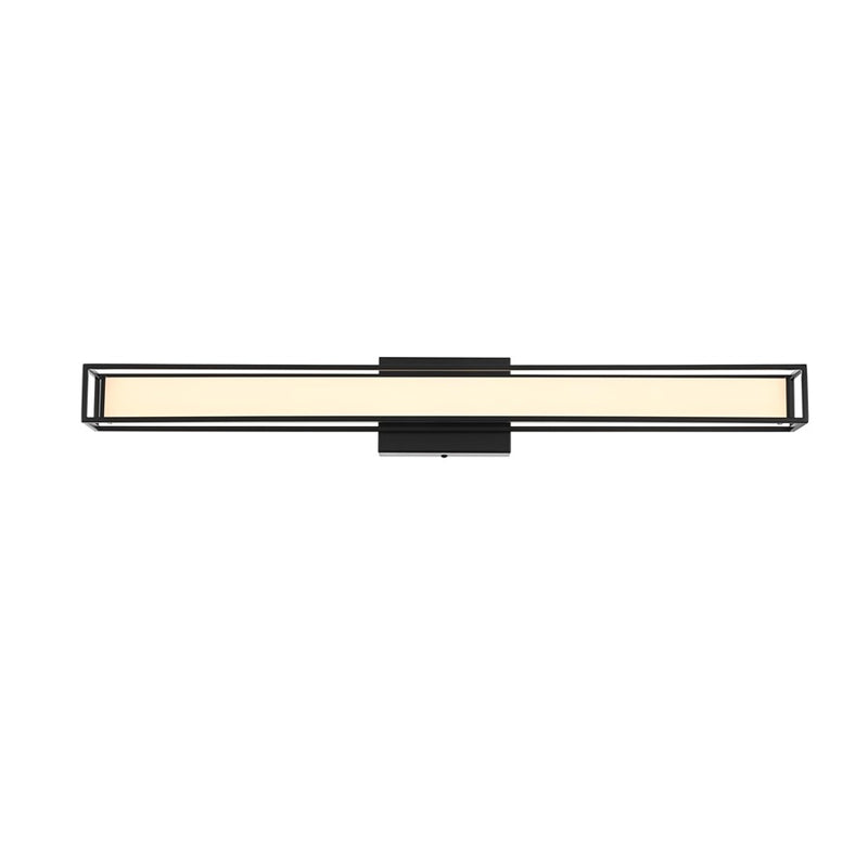 Living District Aden 1 Light 31" Wall Sconce, Black/White