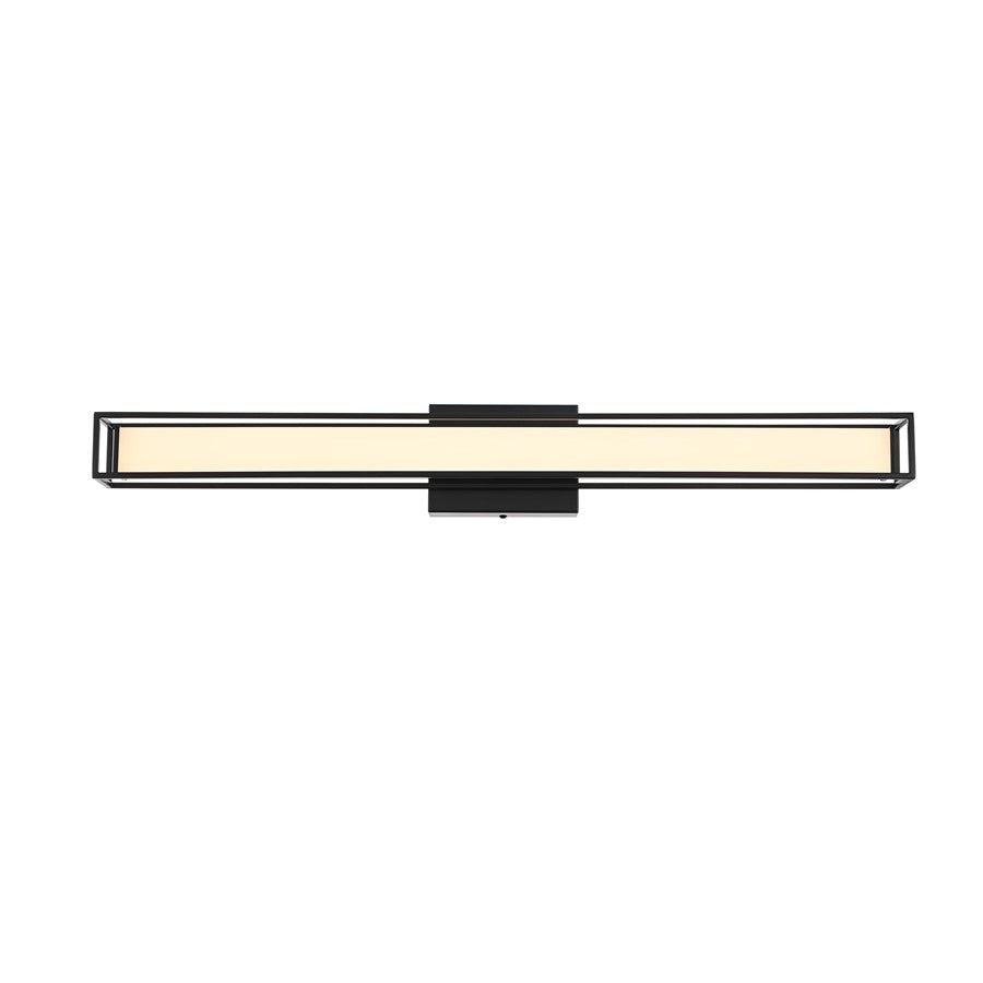 Living District Aden 1 Light 31" Wall Sconce, Black/White - LD301W31BK