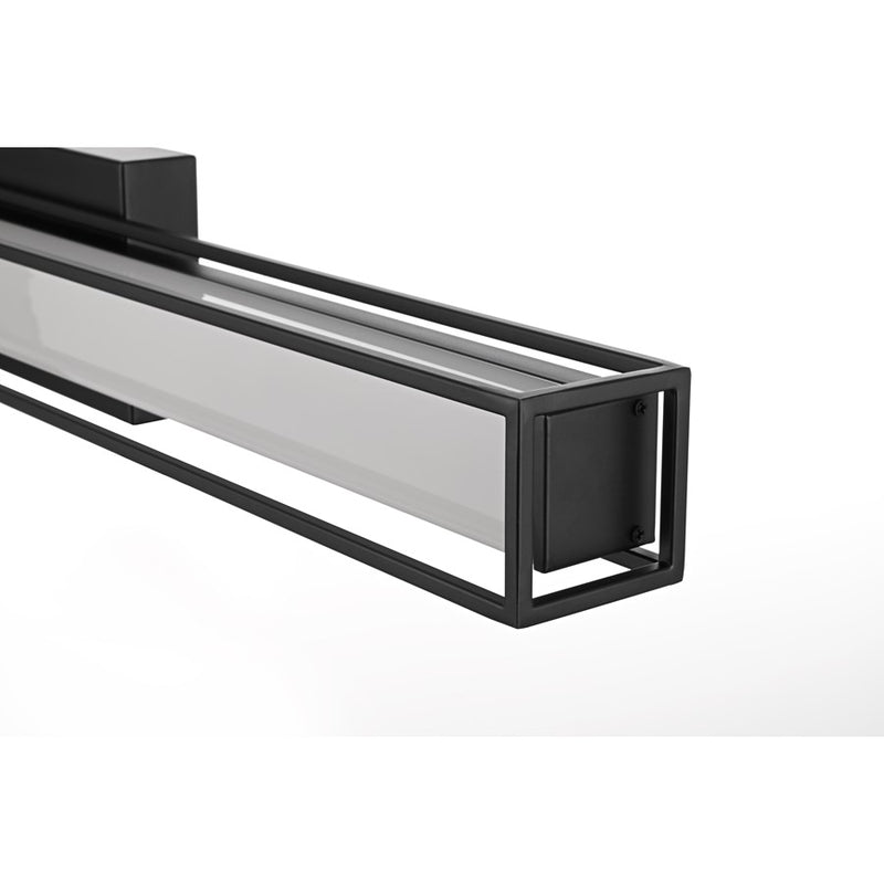 Living District Aden 1 Light 31" Wall Sconce, Black/White