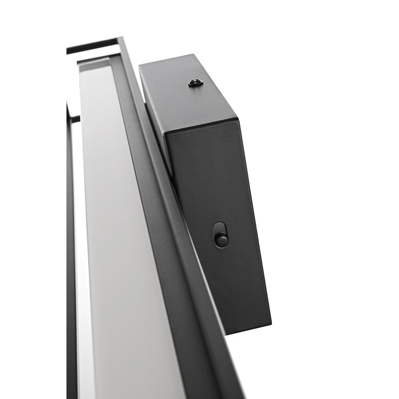Living District Aden 1 Light 31" Wall Sconce, Black/White