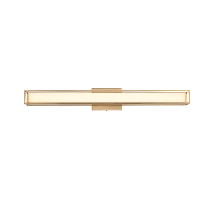 Living District Aden 1 Light 31" Wall Sconce, Satin Gold/White