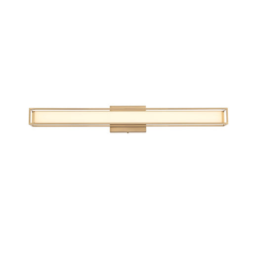 Living District Aden 1 Light 31" Wall Sconce, Satin Gold/White - LD301W31SG