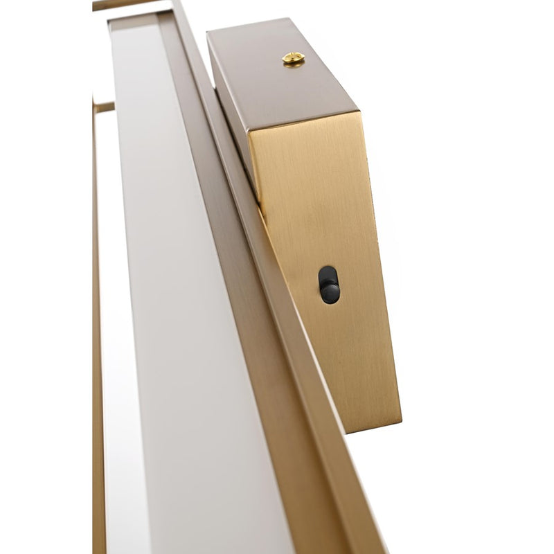 Living District Aden 1 Light 31" Wall Sconce, Satin Gold/White