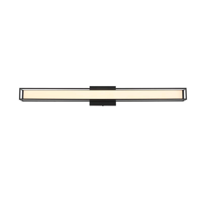 Living District Aden 1 Light 36" Wall Sconce, Black/White