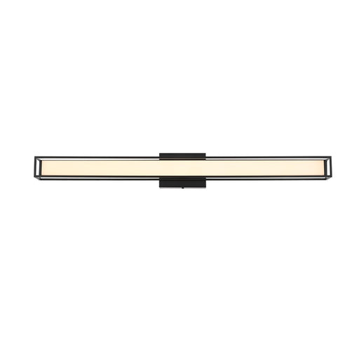Living District Aden 1 Light 36" Wall Sconce, Black/White - LD301W36BK