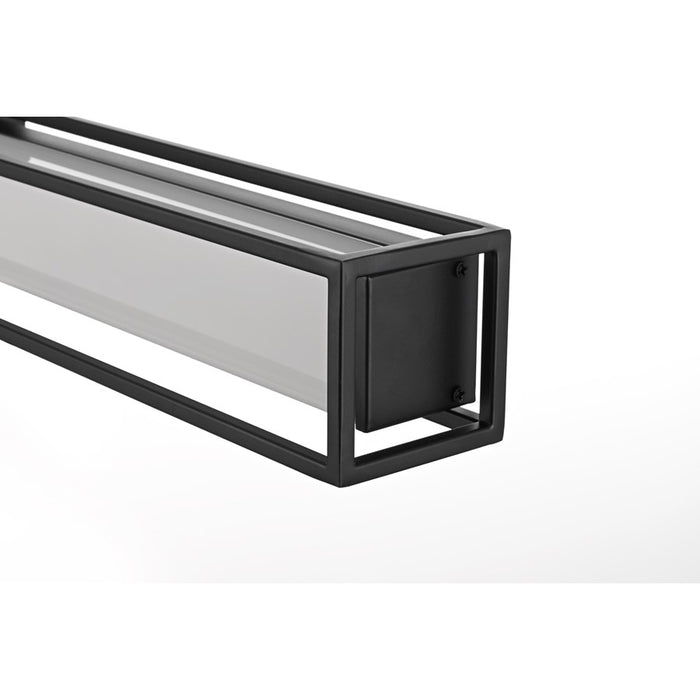 Living District Aden 1 Light 36" Wall Sconce, Black/White