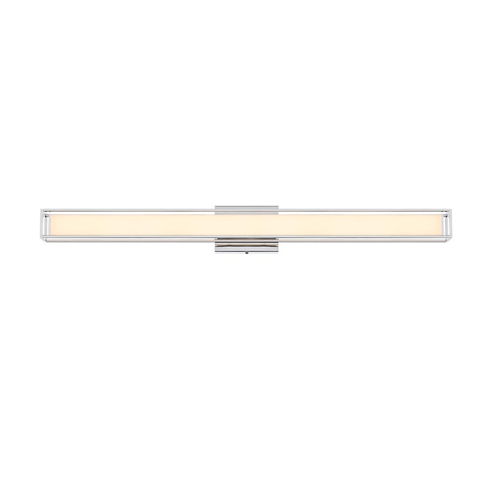Living District Aden 1 Light 36" Wall Sconce, Chrome/White - LD301W36C