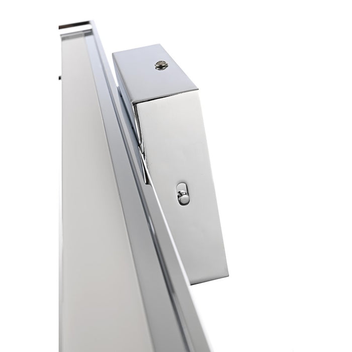 Living District Aden 1 Light 36" Wall Sconce, Chrome/White