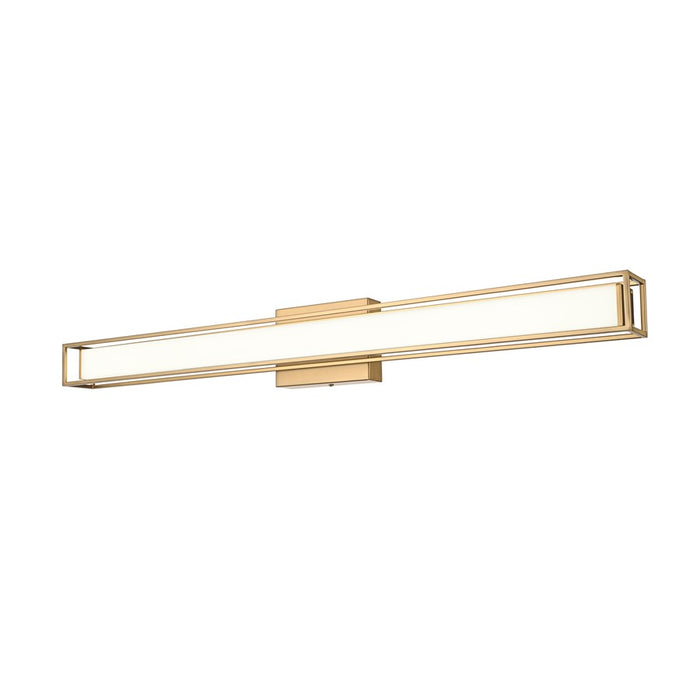 Living District Aden 1 Light 36" Wall Sconce, Satin Gold/White