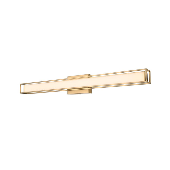 Living District Aden 1 Light 36" Wall Sconce, Satin Gold/White