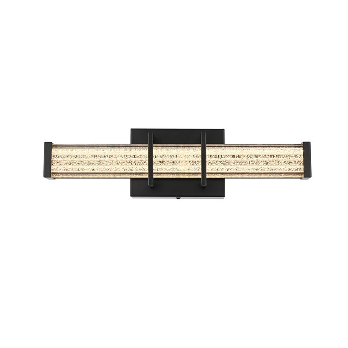 Living District Ivaan 1 Light 16" Wall Sconce, Black/Clear - LD302W16BK