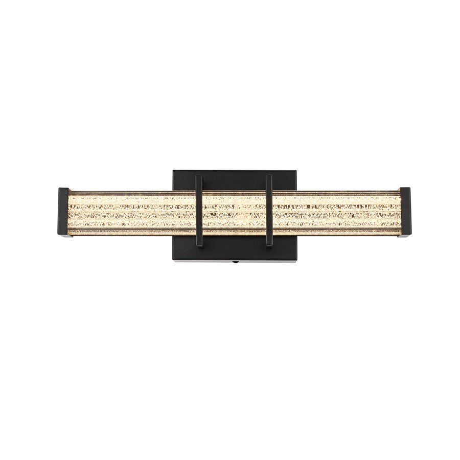Living District Ivaan 1 Light 16" Wall Sconce, Black/Clear - LD302W16BK