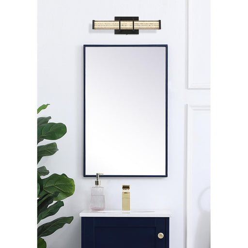 Living District Ivaan 1 Light 16" Wall Sconce, Black/Clear