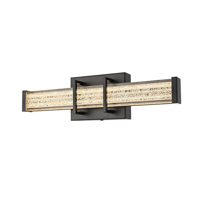 Living District Ivaan 1 Light 16" Wall Sconce, Black/Clear