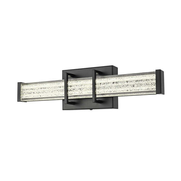 Living District Ivaan 1 Light 16" Wall Sconce, Black/Clear