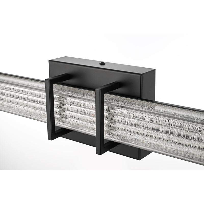 Living District Ivaan 1 Light 16" Wall Sconce, Black/Clear