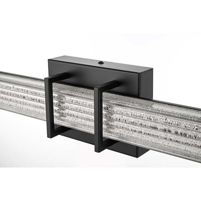 Living District Ivaan 1 Light 16" Wall Sconce, Black/Clear