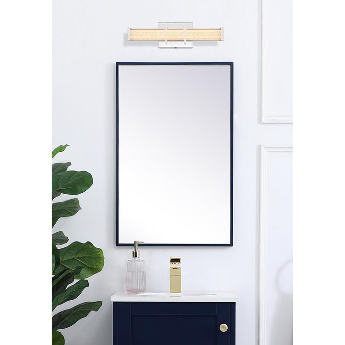 Living District Ivaan 1 Light 16" Wall Sconce, Chrome/Clear