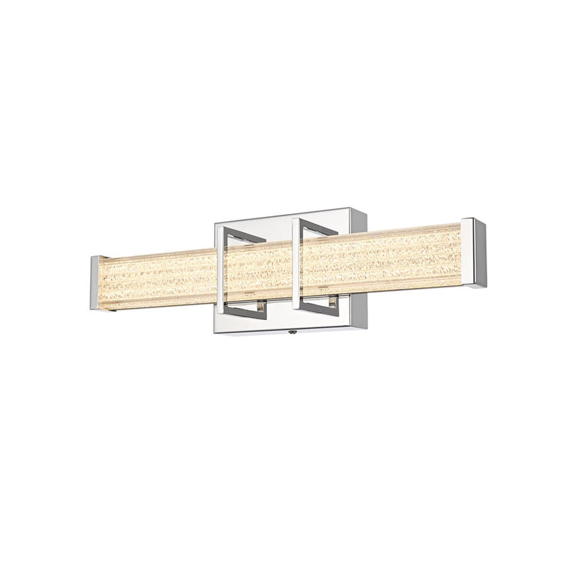 Living District Ivaan 1 Light 16" Wall Sconce, Chrome/Clear