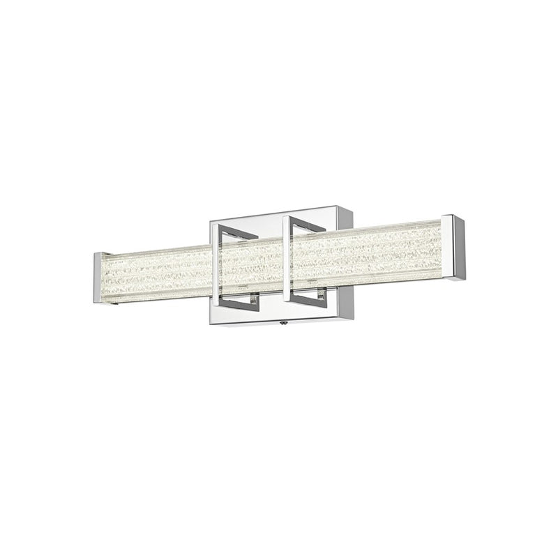 Living District Ivaan 1 Light 16" Wall Sconce, Chrome/Clear