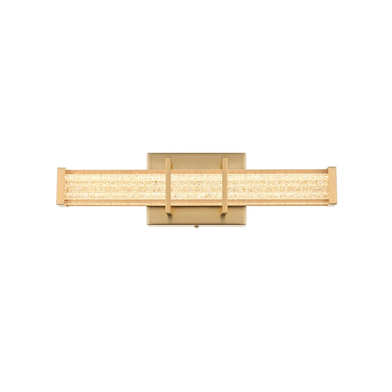 Living District Ivaan 1 Light 16" Wall Sconce, Satin Gold/Clear