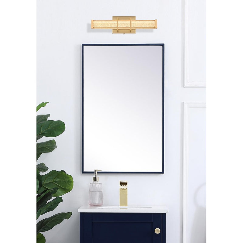 Living District Ivaan 1 Light 16" Wall Sconce, Satin Gold/Clear