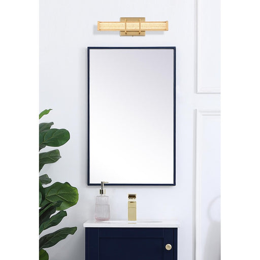 Living District Ivaan 1 Light 16" Wall Sconce, Satin Gold/Clear