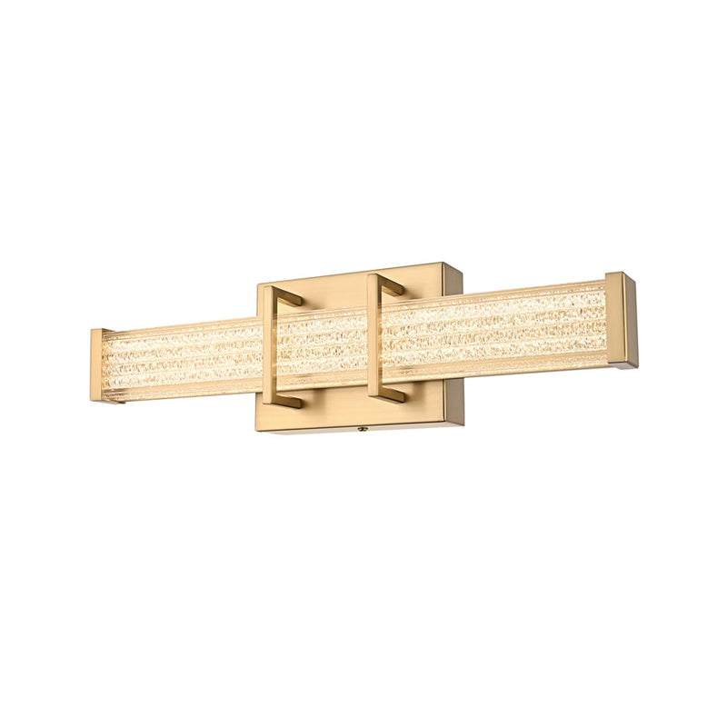 Living District Ivaan 1 Light 16" Wall Sconce, Satin Gold/Clear