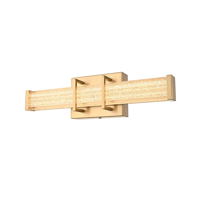 Living District Ivaan 1 Light 16" Wall Sconce, Satin Gold/Clear