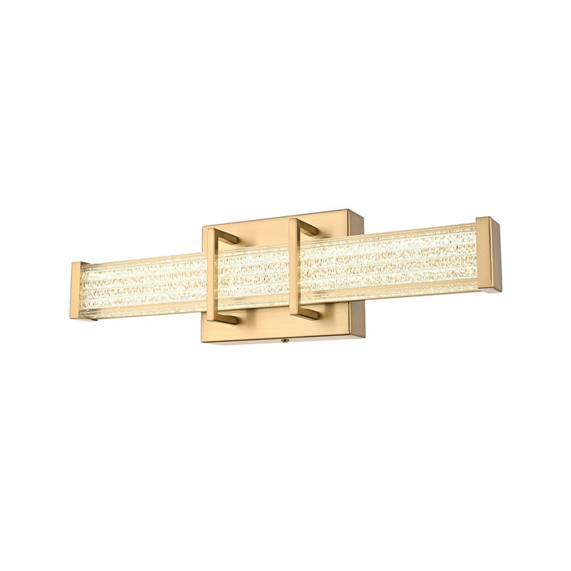 Living District Ivaan 1 Light 16" Wall Sconce, Satin Gold/Clear