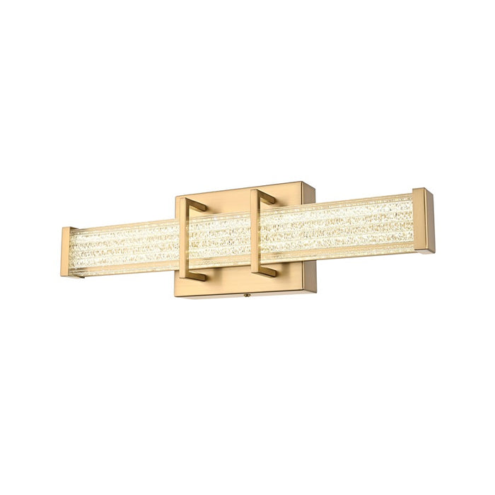 Living District Ivaan 1 Light 16" Wall Sconce, Satin Gold/Clear