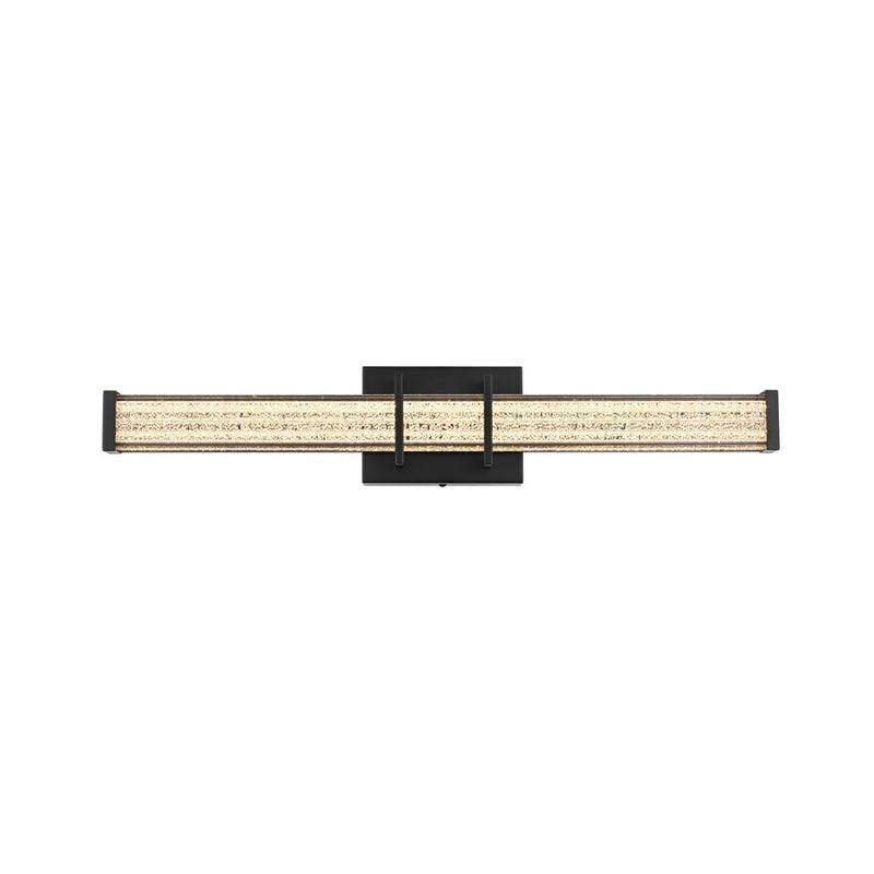 Living District Ivaan 1 Light 24" Wall Sconce, Black/Clear
