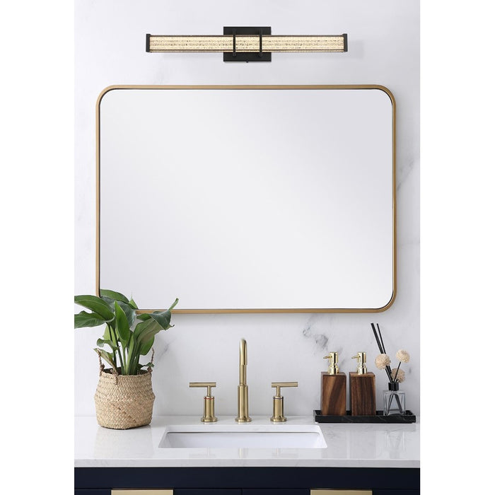 Living District Ivaan 1 Light 24" Wall Sconce, Black/Clear