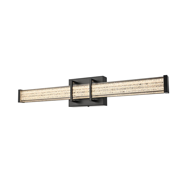 Living District Ivaan 1 Light 24" Wall Sconce, Black/Clear